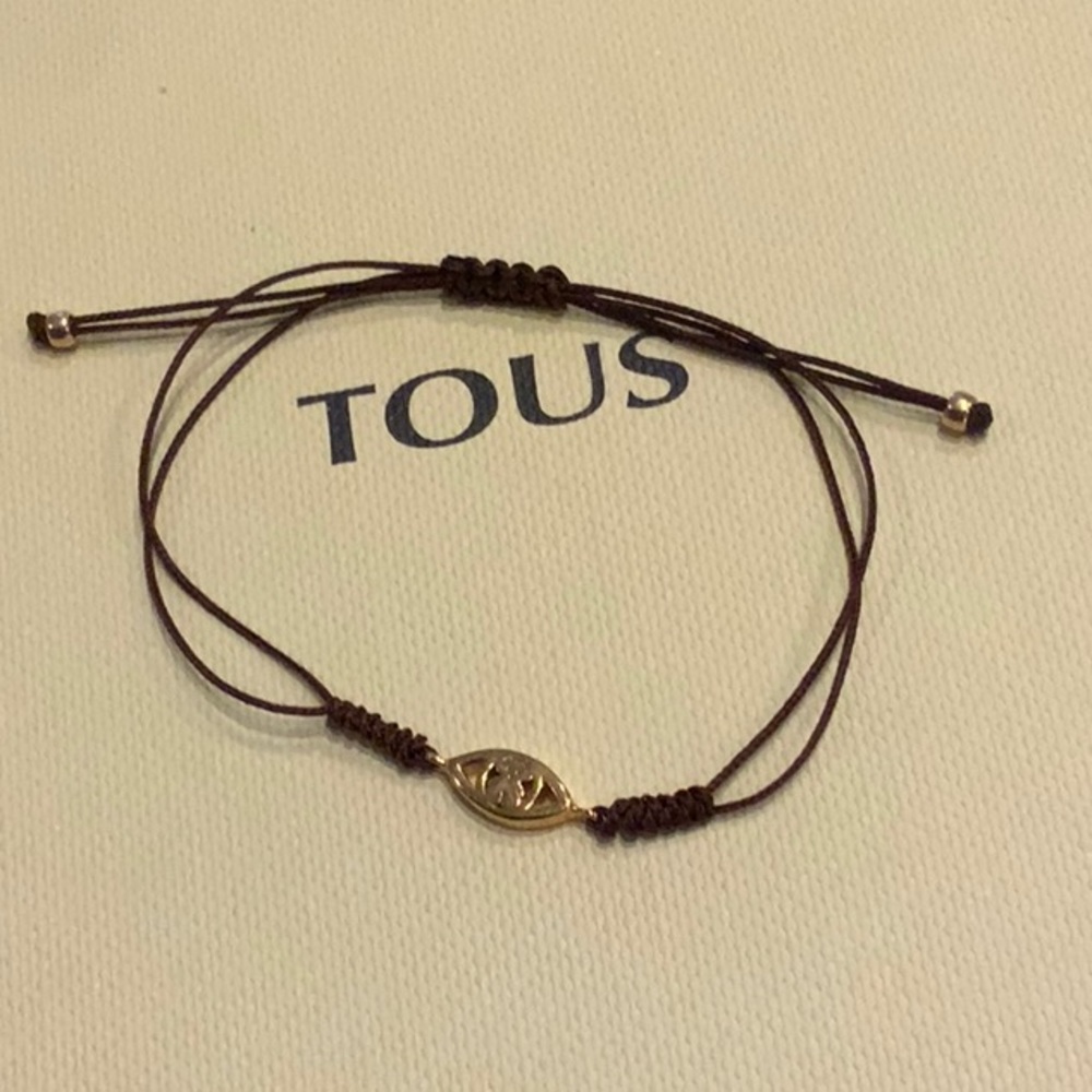 Tous Bear cord gold bracelet